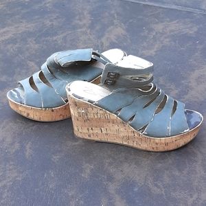 Add-on Army Green Platform Shoes